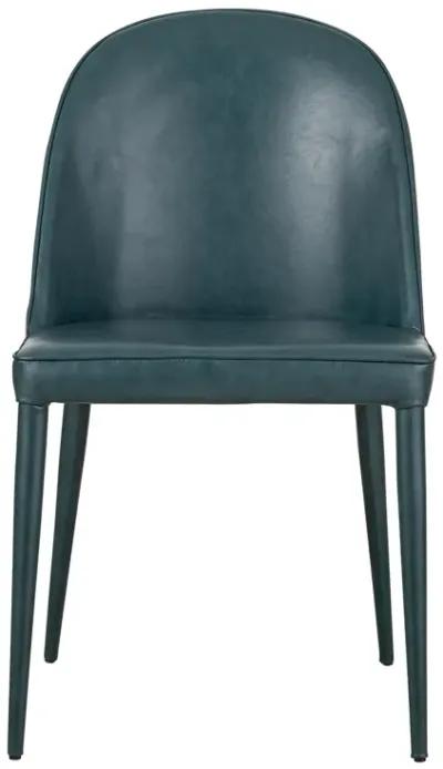 BURTON DINING CHAIR DARK TEAL VEGAN LEATHER-SET OF TWO