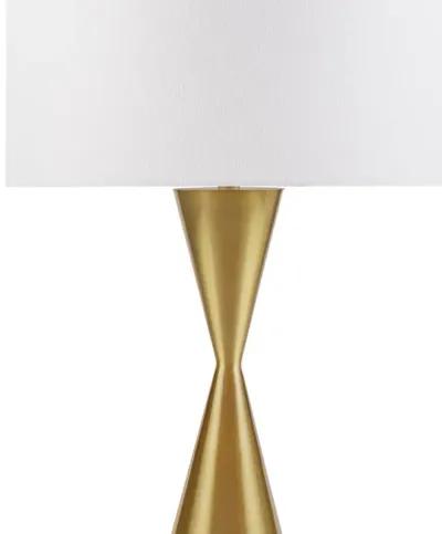 Gold Hourglass Metal Table Lamp