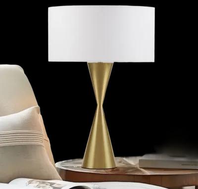 Gold Hourglass Metal Table Lamp