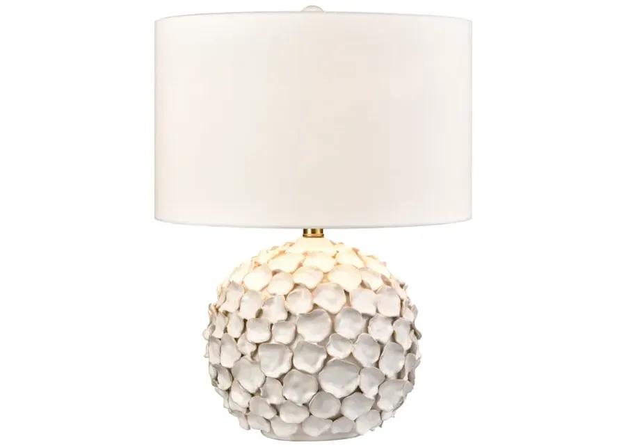 Gloria 23'' High 1-Light Table Lamp - White Glaze - Includes LED Bulb