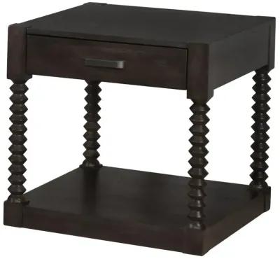 Meredith 1-drawer End Table Coffee Bean