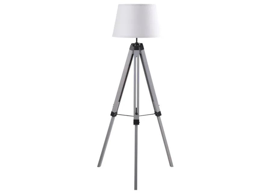 Dayton Adjustable Empire Shade Tripod Floor Lamp Grey