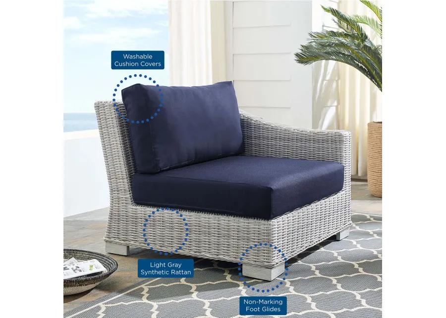 Conway Sunbrella® Outdoor Patio Wicker Rattan Right-Arm Chair