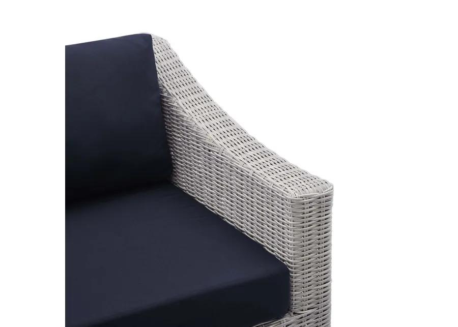 Conway Sunbrella® Outdoor Patio Wicker Rattan Right-Arm Chair