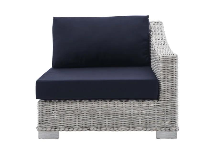 Conway Sunbrella® Outdoor Patio Wicker Rattan Right-Arm Chair