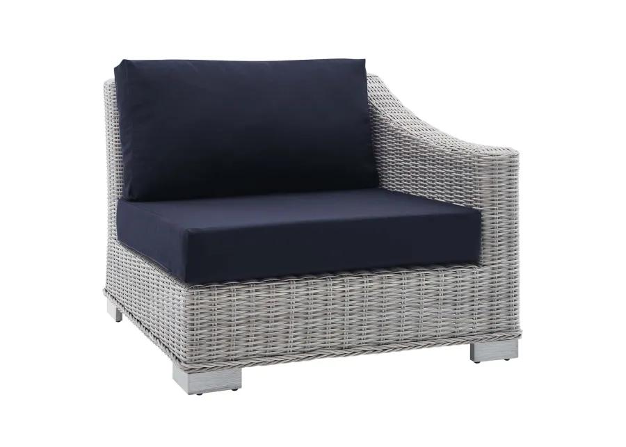 Conway Sunbrella® Outdoor Patio Wicker Rattan Right-Arm Chair