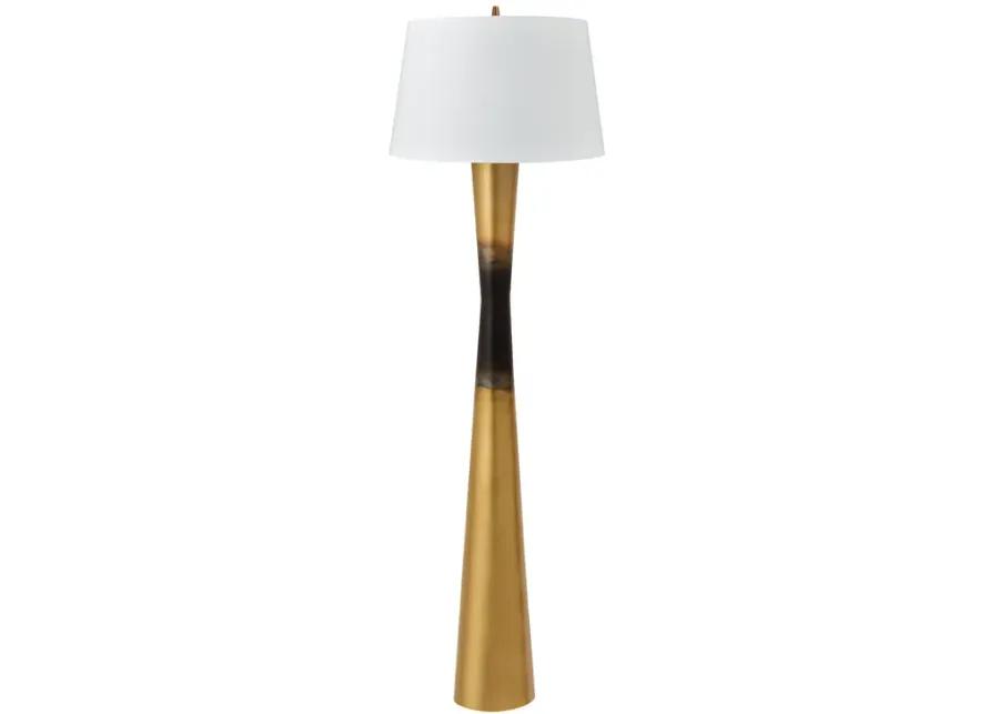 Farley 63" High 1-Light Floor Lamp - Brass Ombre