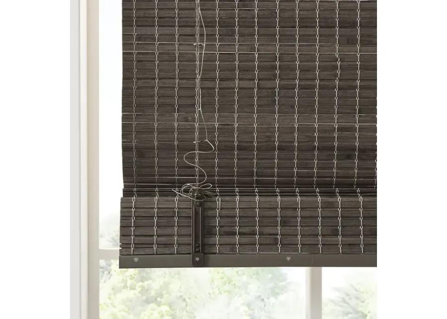 Madison Park Eastfield Grey Ash Bamboo Light Filtering Roman Shade 64"L