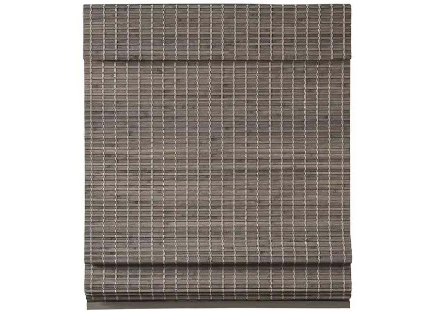 Madison Park Eastfield Grey Ash Bamboo Light Filtering Roman Shade 64"L