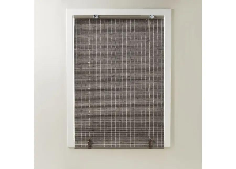 Madison Park Eastfield Grey Ash Bamboo Light Filtering Roman Shade 64"L