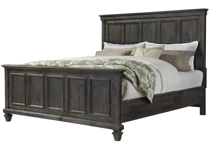 Calistoga King Panel Bed in Weathered Charcoal