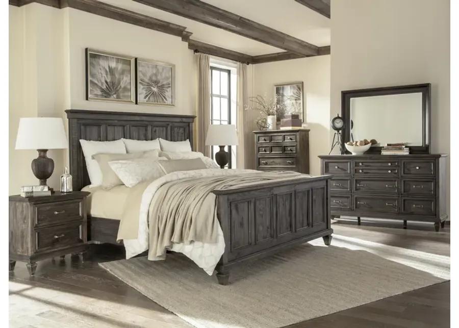 Calistoga King Panel Bed in Weathered Charcoal