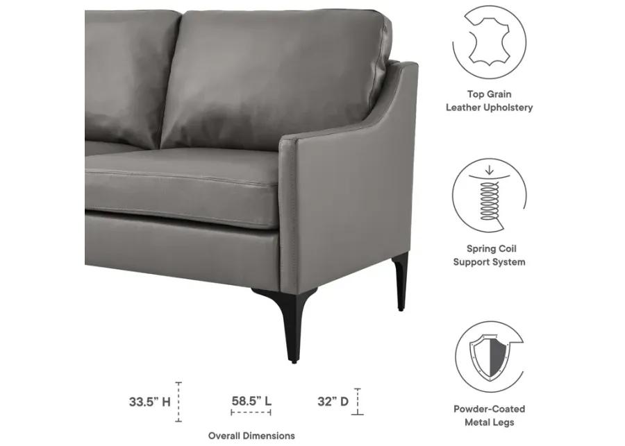 Corland Leather Loveseat