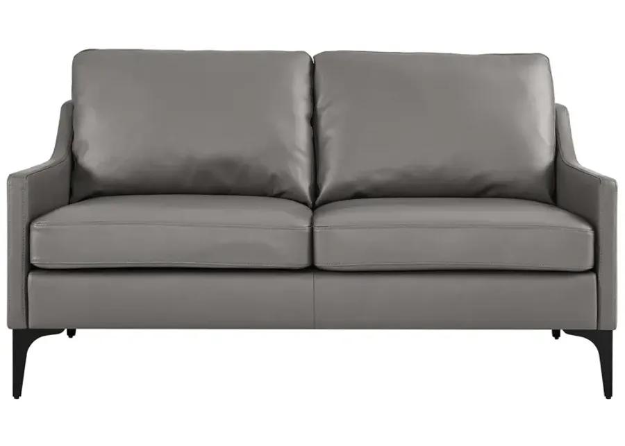 Corland Leather Loveseat