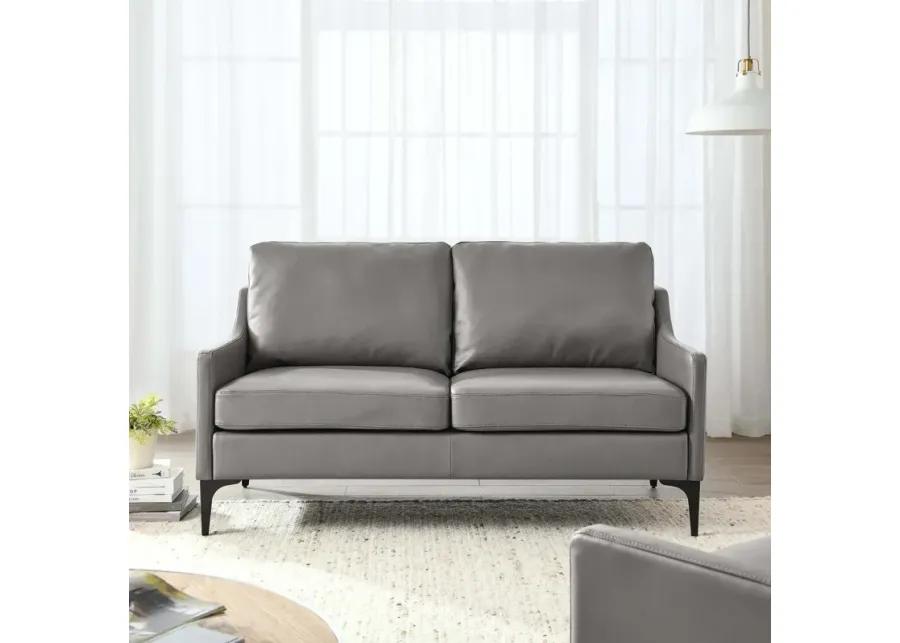 Corland Leather Loveseat