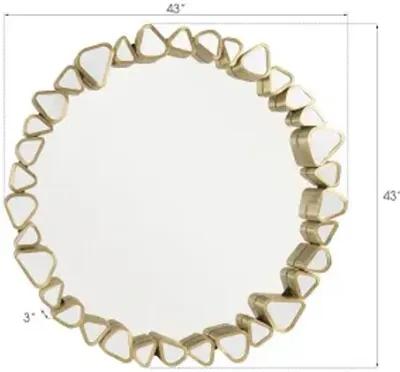 pebble mirror, round