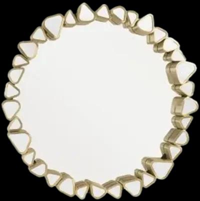 pebble mirror, round