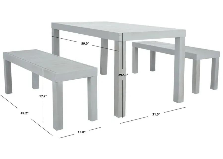 DARIO 3 PIECE SET W/TWO BENCH