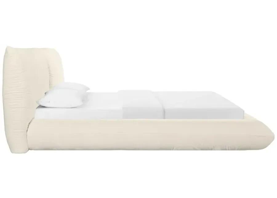 Romp Cream 100% Recycled Linen Queen Bed