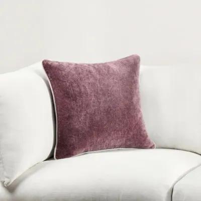 Harriet 18" Velvet Throw Pillow, Sangria Red