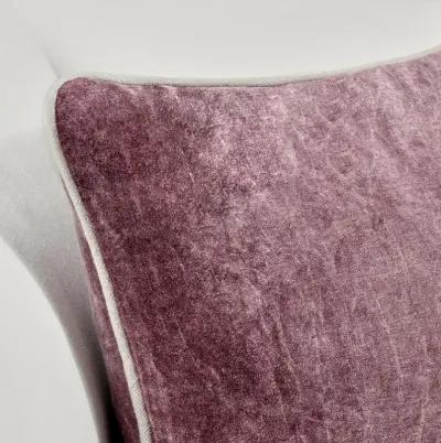 Harriet 18" Velvet Throw Pillow, Sangria Red