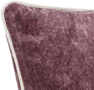 Harriet 18" Velvet Throw Pillow, Sangria Red