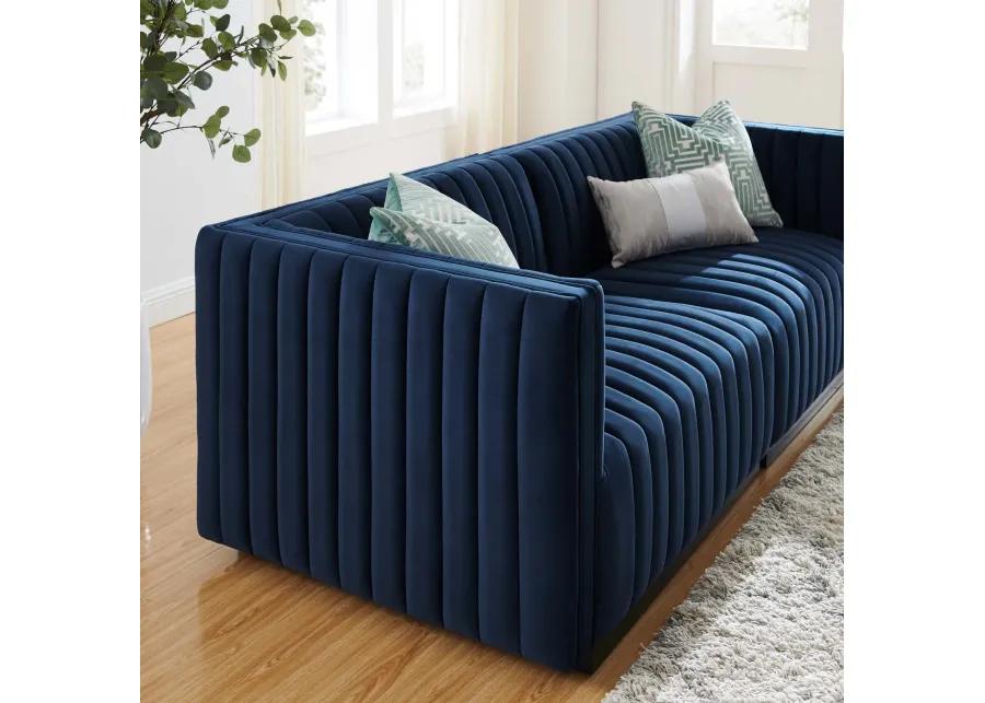 Conjure Channel Tufted Performance Velvet Loveseat