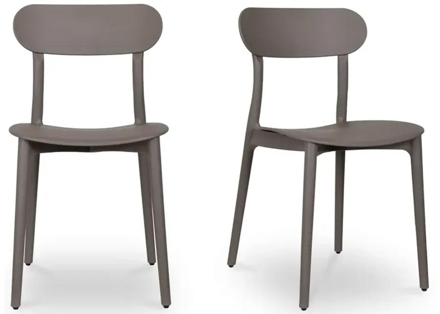 Kent Outdoor Dining Chair Taupe - Set Of Two