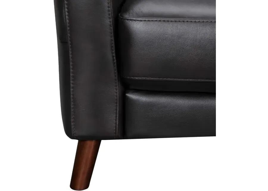 Almafi 82" Brown Leather Sofa