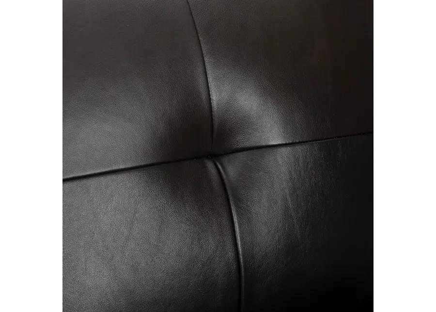 Almafi 82" Brown Leather Sofa