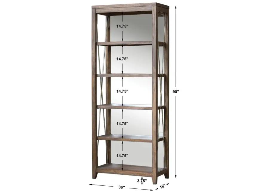 Delancey Weathered Oak Etagere