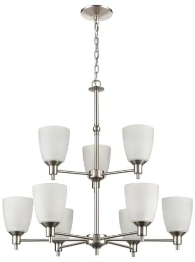 Jackson 29" Wide 9-Light Chandelier - Brushed Nickel