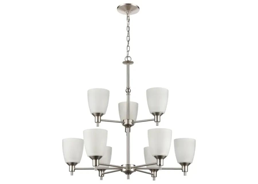 Jackson 29" Wide 9-Light Chandelier - Brushed Nickel