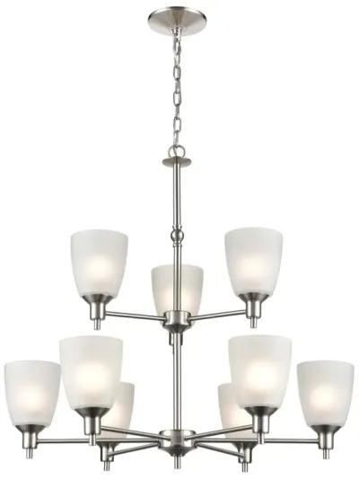 Jackson 29" Wide 9-Light Chandelier - Brushed Nickel