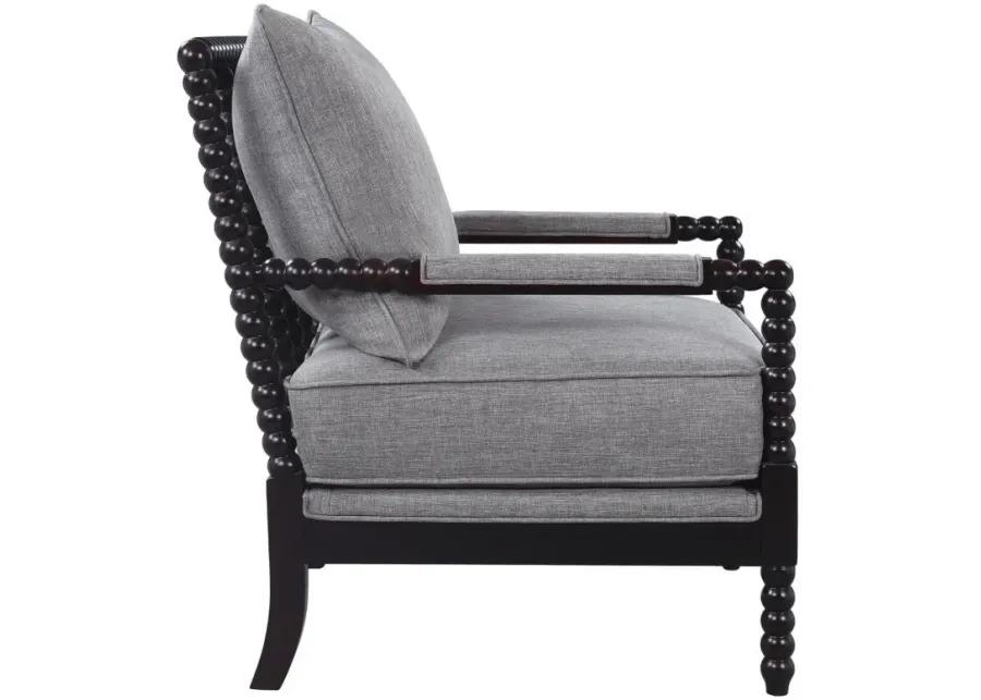 Adolfo Cushion Back Accent Chair Grey And Black