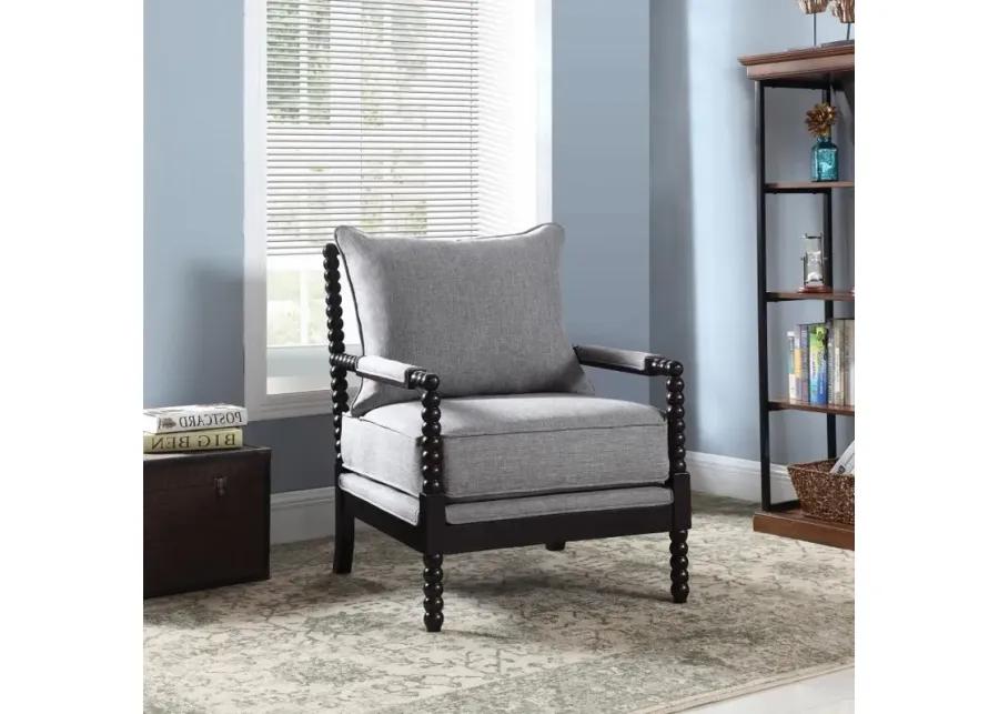 Adolfo Cushion Back Accent Chair Grey And Black