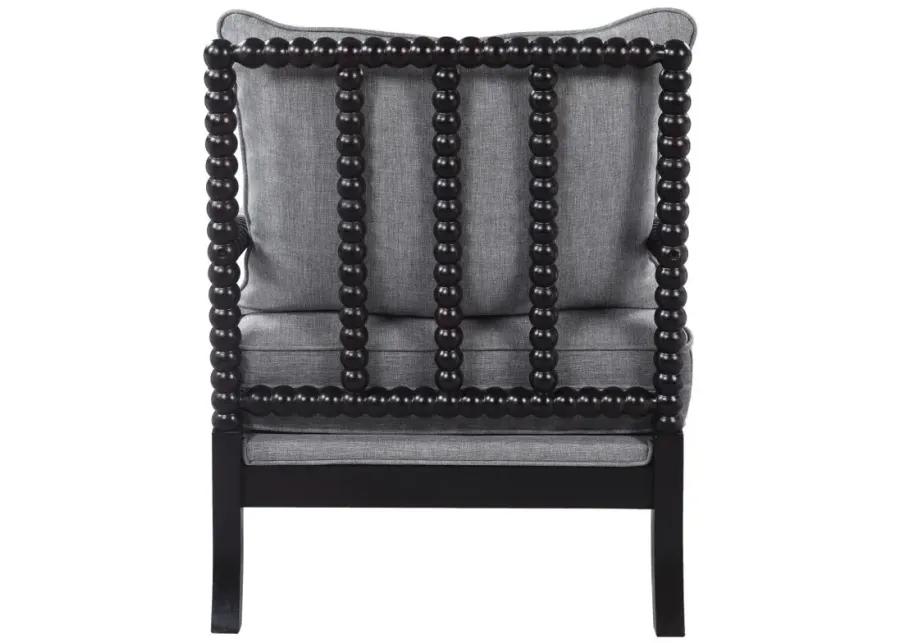 Adolfo Cushion Back Accent Chair Grey And Black