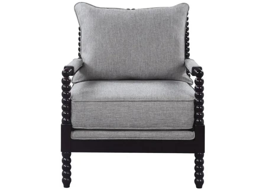 Adolfo Cushion Back Accent Chair Grey And Black