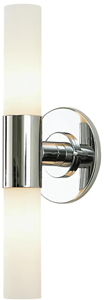 Double Cylinder 5" Wide 2-Light Vanity Light - Chrome