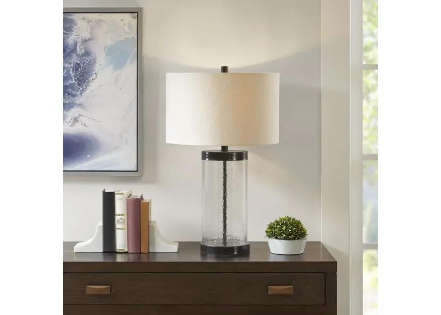 Hampton Hill Macon Clear Glass Cylinder Table Lamp