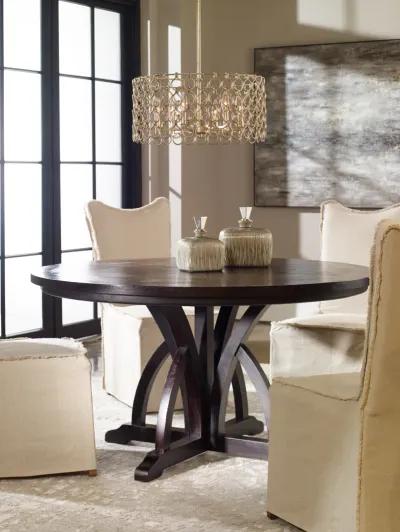 Maiva Round Black Dining Table