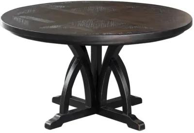 Maiva Round Black Dining Table