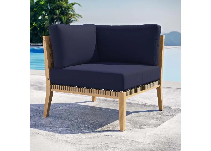 Clearwater Outdoor Patio Teak Wood Corner Chair