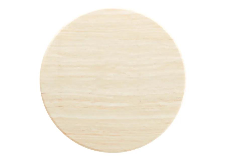 Lippa 36" Round Artificial Travertine  Dining Table