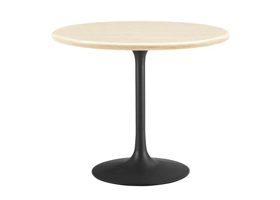 Lippa 36" Round Artificial Travertine  Dining Table