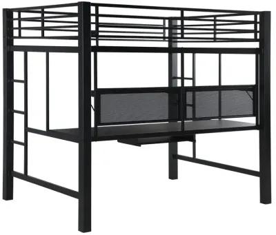 Vannes Full Workstation Loft Bed Black