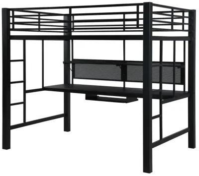 Vannes Full Workstation Loft Bed Black