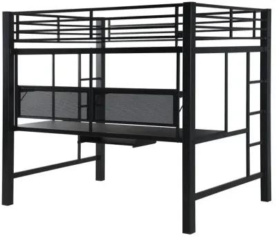 Vannes Full Workstation Loft Bed Black