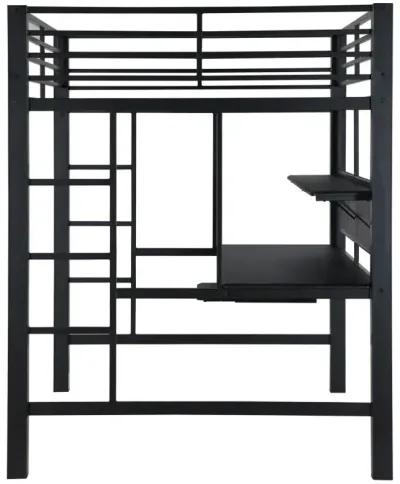 Vannes Full Workstation Loft Bed Black