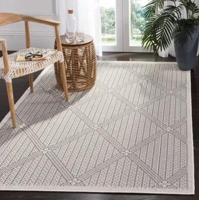 Safavieh BERMUDA 800 Collection BMU811B-4 Cream / Grey 4' X 6'